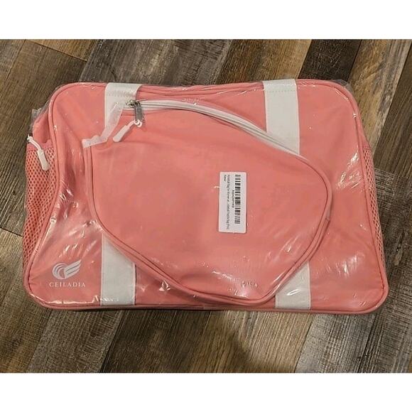 PINK Pickelball Bag Tote Set With Paddle Bag Water Resistant Large Capacity New - Picture 2 of 9